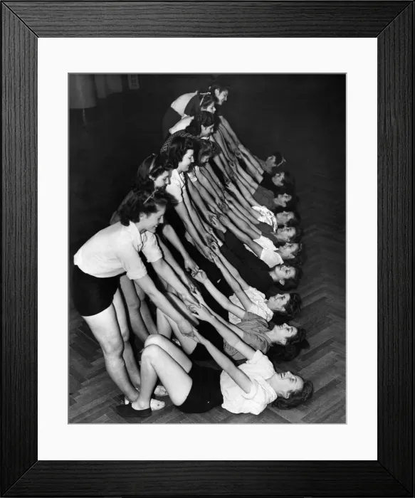Framed Print : Keep young and beautiful. The girls of a war factory in Leigh-on-Sea have formed their Framed Print : Keep young and beautiful. The girls of a war factory in Leigh-on-Sea have formed their