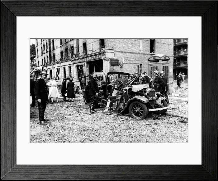 Framed Print : Robot aircraft incident at Ebury Buildings, Ebury St. South West London Framed Print : Robot aircraft incident at Ebury Buildings, Ebury St. South West London
