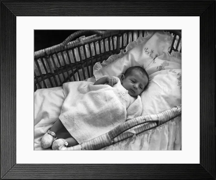 Framed Print : Children: Babies. Janet Trayler, 4 weeks old. August 1943 P009093