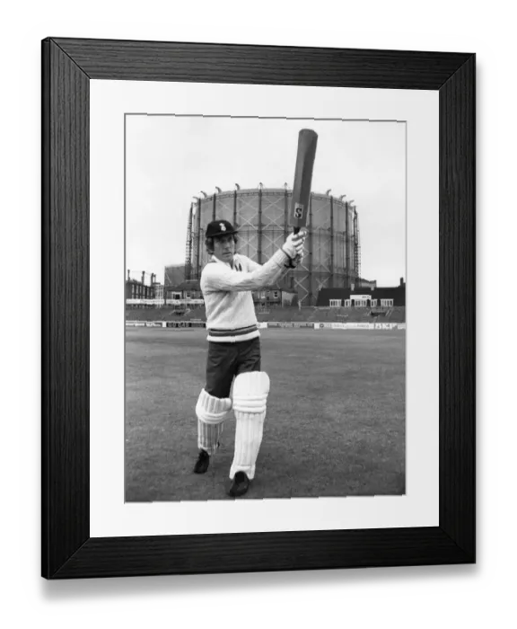 Framed Print : Owzat for nerve! Its Andy Williams, a man whos never played cricket in his life