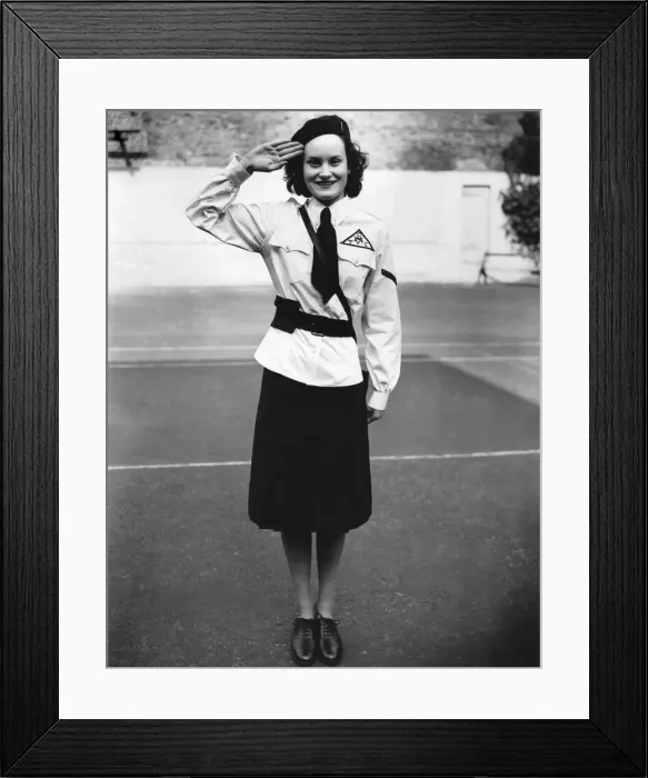 Framed Print : World War II Women. A Member of the G. T. C (Girls Training Corps Framed Print : World War II Women. A Member of the G. T. C (Girls Training Corps