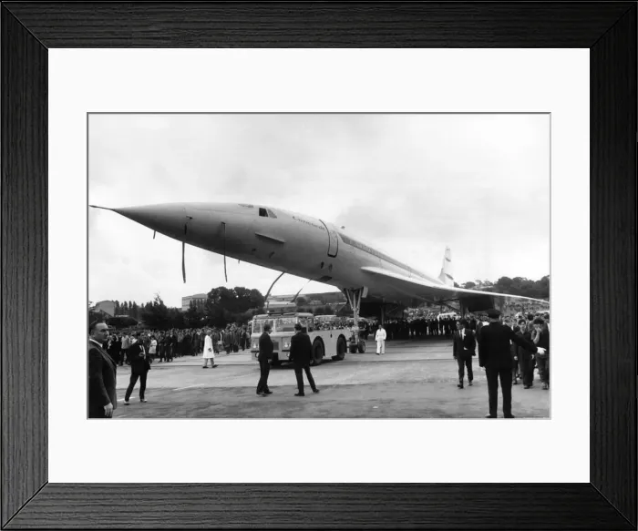 Framed Print : No Flags, No Fanfare For British Concorde. It was such a quiet coming-out affair for