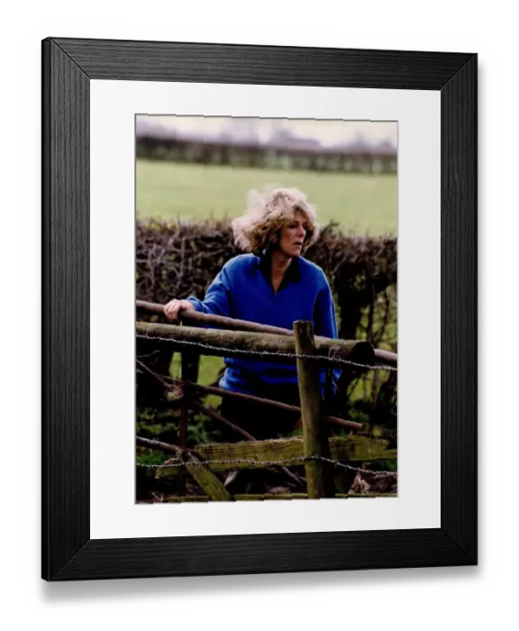 Framed Print : Camilla Parker Bowles strolling in the grounds of her Wiltshire home Framed Print : Camilla Parker Bowles strolling in the grounds of her Wiltshire home