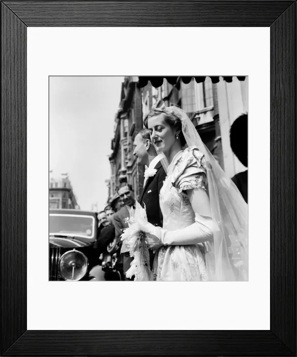 Framed Print : Wedding Miss bridget Adair and Major Geoffrey Darell. June 1953 D3371 Framed Print : Wedding Miss bridget Adair and Major Geoffrey Darell. June 1953 D3371