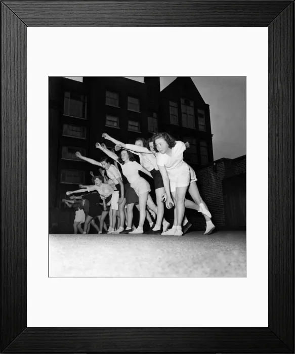 Framed Print : Evening Classes for girls who want to learn to play Cricket at the Tower Bridge Institute