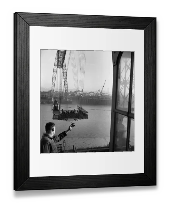 Framed Print : General Views of Newports Transporter Bridge. January 1953 D223-001 Framed Print : General Views of Newports Transporter Bridge. January 1953 D223-001