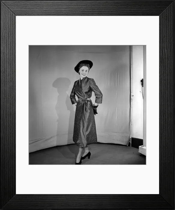 Framed Print : Dress coat fashions. March 1953 D1945-001