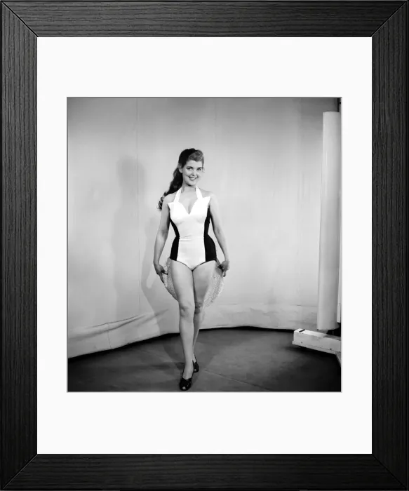 Framed Print : 1953 Swimming Costume Fashions. April 1953 D1947-001 Framed Print : 1953 Swimming Costume Fashions. April 1953 D1947-001