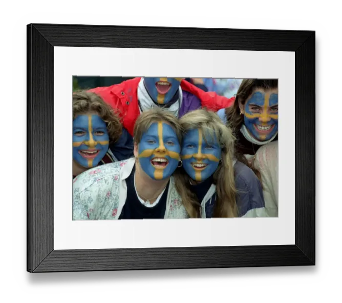 Framed Print : All England Lawn Tennis Championships at Wimbledon Stefan Edberg fans with their Framed Print : All England Lawn Tennis Championships at Wimbledon Stefan Edberg fans with their
