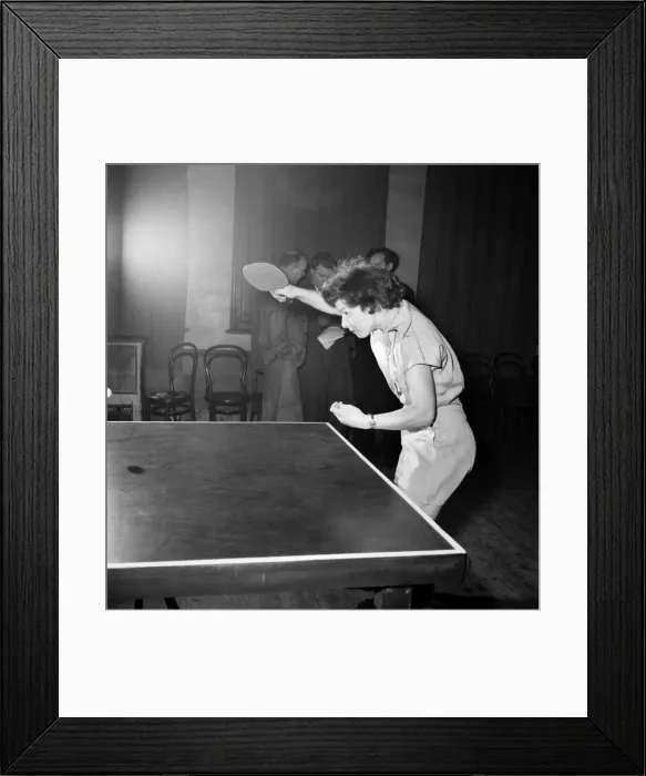 Framed Print : Table Tennis Contest. August 1953 D461-007 Framed Print : Table Tennis Contest. August 1953 D461-007