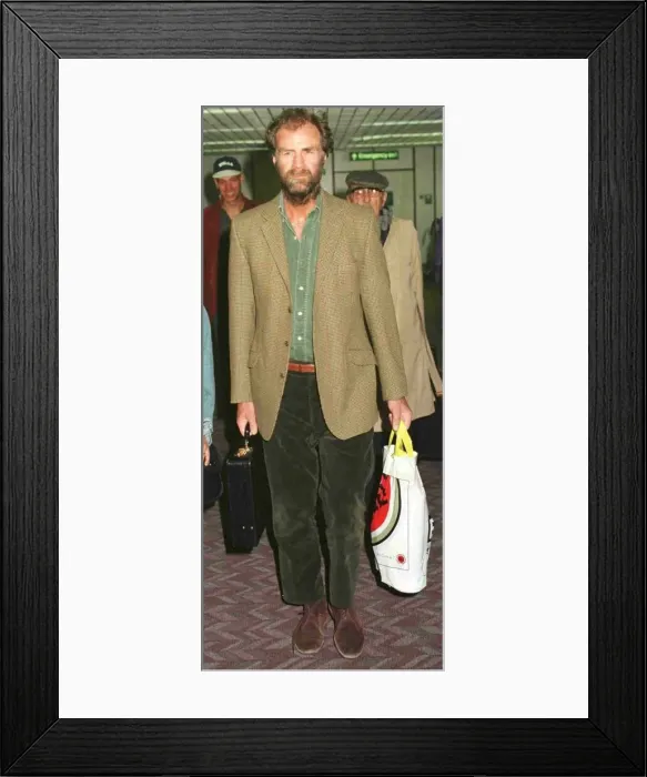 Framed Print : Sir Ranulph Fiennes arriving home from Chile after abandoning his expedition in Framed Print : Sir Ranulph Fiennes arriving home from Chile after abandoning his expedition in