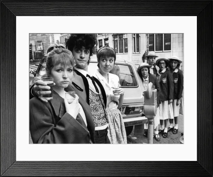 Framed Print : From the cast of Once A Catholic are Tina Jones (Mary McGinty), Gary Holton (Derek)