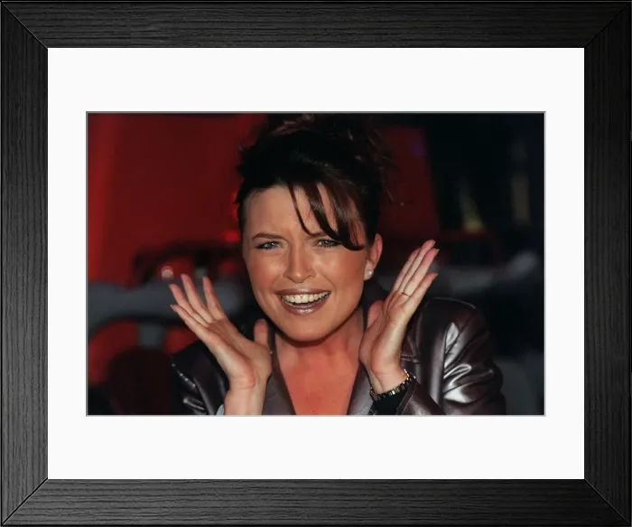 Framed Print : Tina Hobley Actress March 1998, Coronation Street actress on the Pepsi Max ride Framed Print : Tina Hobley Actress March 1998, Coronation Street actress on the Pepsi Max ride