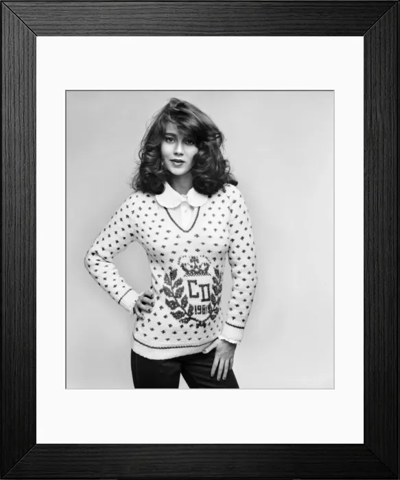 Framed Print : Clothing: Fashions: Royal Look Pattern: Models wearing patterned tops