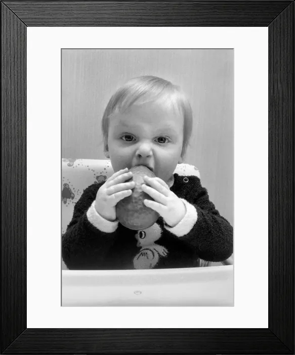 Framed Print : Baby. March 1975 75-01631-008 Framed Print : Baby. March 1975 75-01631-008