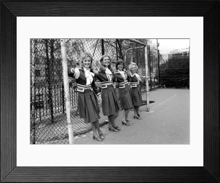 Framed Print : Left to right: Marilyn Ward, Rena Edwards, Frances Sinclair and Karen Apted