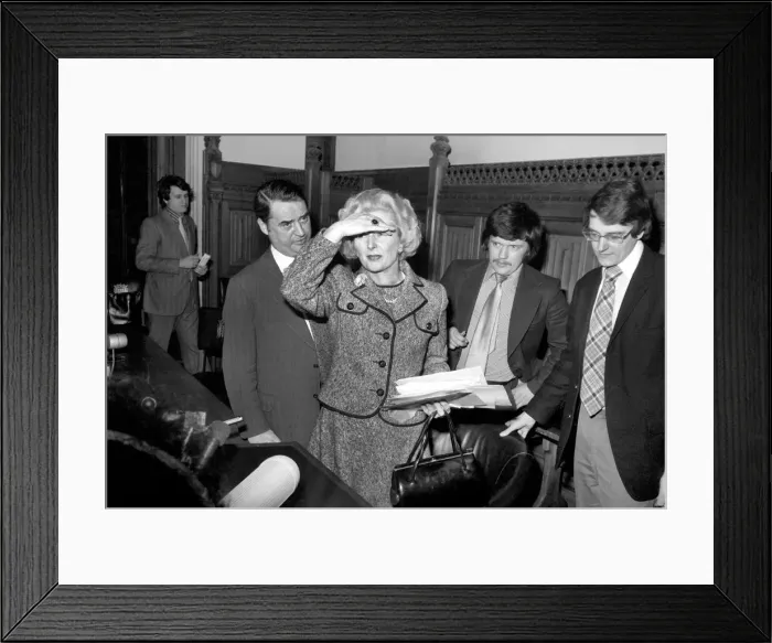 Framed Print : Challenger for leadership of the Conservative Party Margaret Thatcher arrives for a Framed Print : Challenger for leadership of the Conservative Party Margaret Thatcher arrives for a