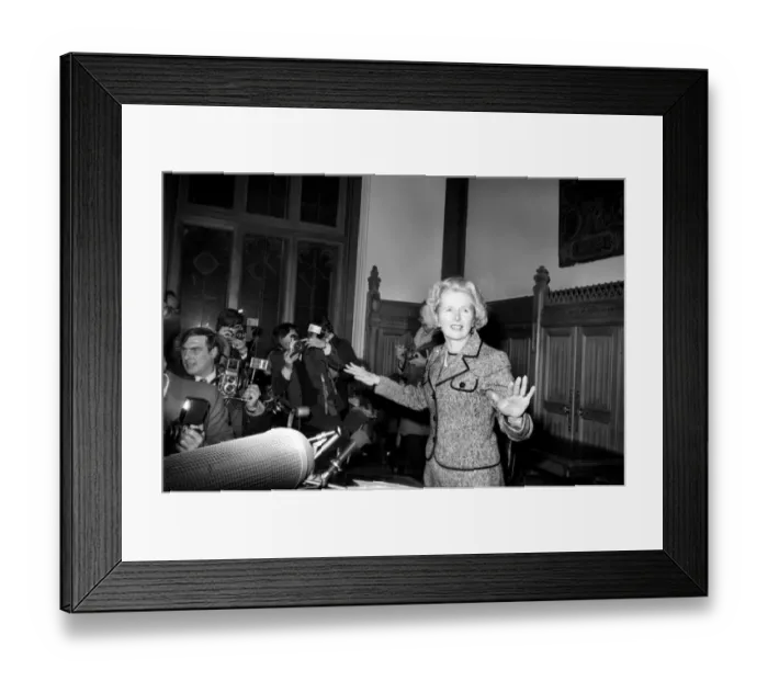 Framed Print : Challenger for leadership of the Conservative Party Margaret Thatcher arrives for a Framed Print : Challenger for leadership of the Conservative Party Margaret Thatcher arrives for a