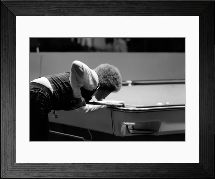 Framed Print : Canadian snooker player Cliff Thorburn in action during a tournament