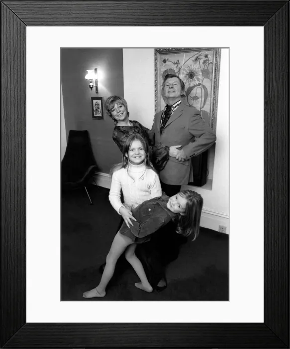 Framed Print : Comedian / Humour: Clive Dunne and family. Clive Dunne at home with his wife, Priscilla Framed Print : Comedian / Humour: Clive Dunne and family. Clive Dunne at home with his wife, Priscilla
