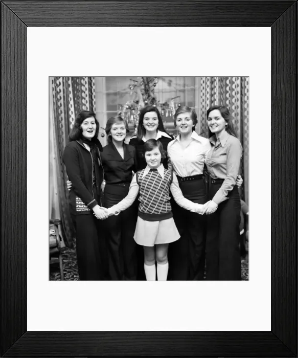 Framed Print : The Nolan sisters singers who are appearing on the Morecambe and Wise TV. show Framed Print : The Nolan sisters singers who are appearing on the Morecambe and Wise TV. show