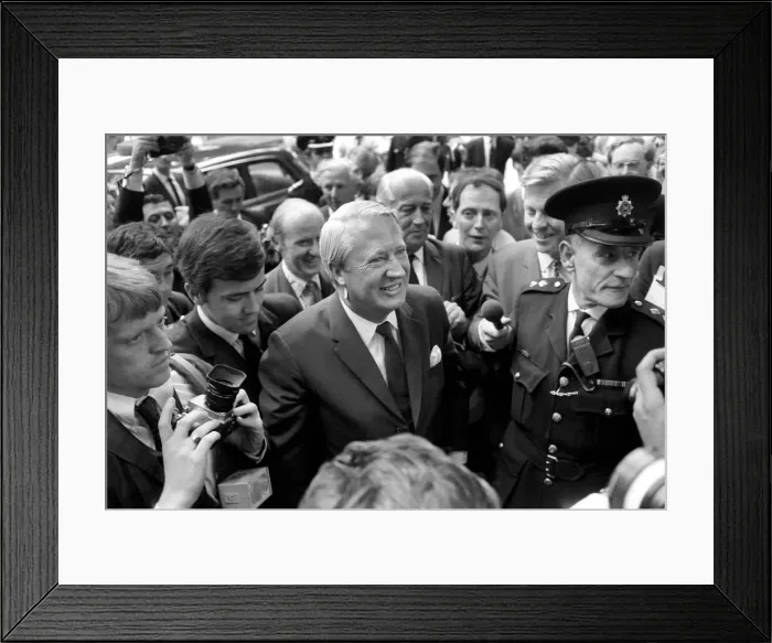 Framed Print : Mr. Edward Heath at Tory H. Q. after winning General Election. June 1970 70-05826 Framed Print : Mr. Edward Heath at Tory H. Q. after winning General Election. June 1970 70-05826