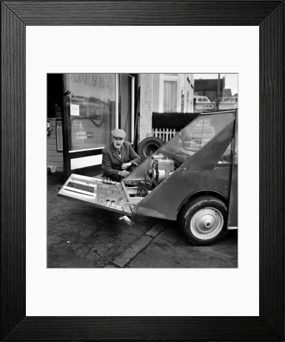 Framed Print : Electric Car / Hybrid Car: New car invention. Mr. John de Grunchy Framed Print : Electric Car / Hybrid Car: New car invention. Mr. John de Grunchy