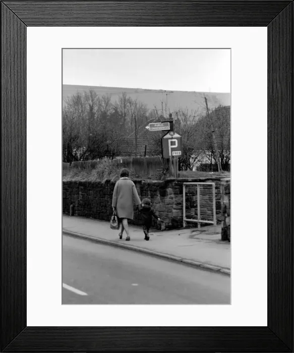 Framed Print : P for free Public Conveniences signs January 1975 75-00173-001 Framed Print : P for free Public Conveniences signs January 1975 75-00173-001