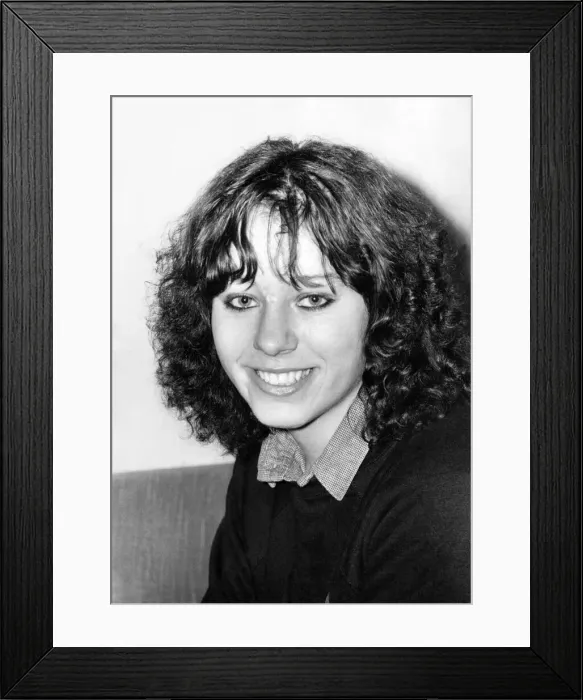 Framed Print : Natural Liz and just as pretty. Woman poses with jumper Framed Print : Natural Liz and just as pretty. Woman poses with jumper