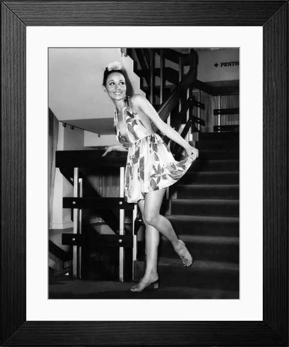 Framed Print : In this picture Hylette models Miss. July'. This is a pure silk jersey jungle Framed Print : In this picture Hylette models Miss. July'. This is a pure silk jersey jungle