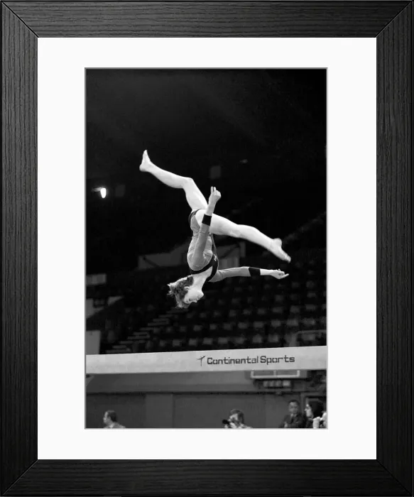 Framed Print : Competitors in the Champions All'Gymnastics competition at Wembley