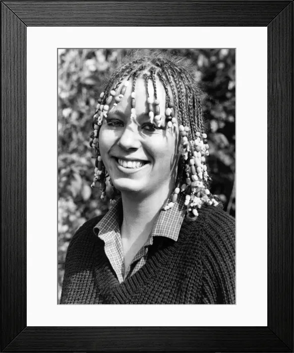 Framed Print : Banned hairstyle. Liz Peat with the hairstyle that broke the rules Framed Print : Banned hairstyle. Liz Peat with the hairstyle that broke the rules