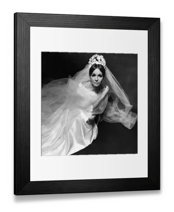 Framed Print : Bridal Wedding Fashion 1960s. P006414 Framed Print : Bridal Wedding Fashion 1960s. P006414