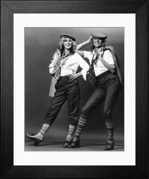 Framed Print : Sex Appeal models Fiona (left) and Yvonne say they ve never felt sexier in the baggy Framed Print : Sex Appeal models Fiona (left) and Yvonne say they ve never felt sexier in the baggy