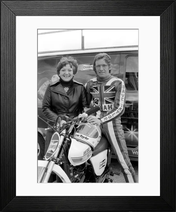 Framed Print : Motorbike stunt: Dave Taylor lives at Barnhurst near Bexley Kent