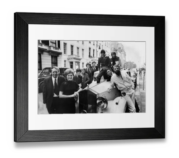 Framed Print : Robert Stigwood, extreme left, with some fellow directors of his new firm including Framed Print : Robert Stigwood, extreme left, with some fellow directors of his new firm including