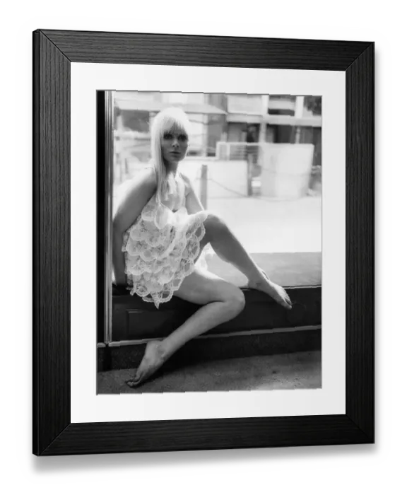 Framed Print : Miss Selfridge makes a bow: The nightie costs 59s. 6d, And that really
