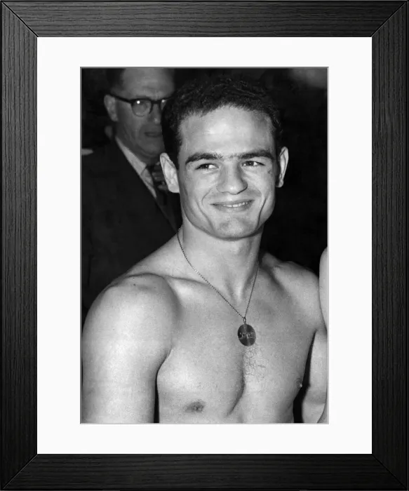 Framed Print : Alphomse Halimi (France) the World Bantamweight Champion Boxer. January 1959 P005853 Framed Print : Alphomse Halimi (France) the World Bantamweight Champion Boxer. January 1959 P005853
