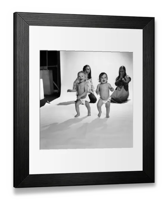 Framed Print : Top Names: Left to right: 18-month-old James Parsons from Chorley Wood