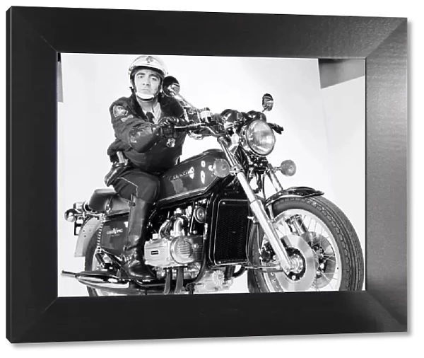 Keith Moon of the who pop group on a Honda Motorbike. January 1976 76-00053-001