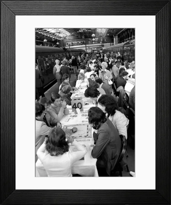 Framed Print : Monopoly'being played at Fenchurch street station Framed Print : Monopoly'being played at Fenchurch street station