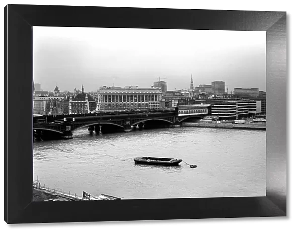 Cityscape: Thames: Panoramic. London Skyline Panorama. February 1977
