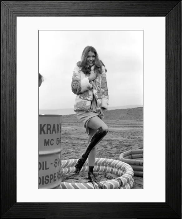 Framed Print : Glamour / Unusual / Humour: New detergent for removal of oil publicity stunt. Miss U. K Framed Print : Glamour / Unusual / Humour: New detergent for removal of oil publicity stunt. Miss U. K
