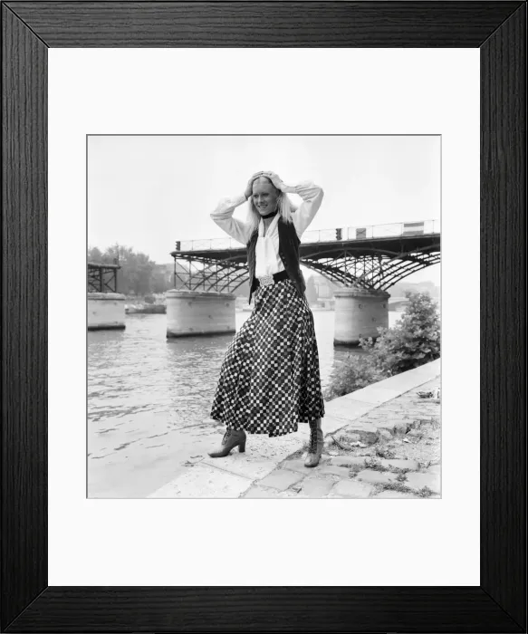 Framed Print : Paris fashions. Yves St. Laurent - Rive Gauche - Christine Framed Print : Paris fashions. Yves St. Laurent - Rive Gauche - Christine