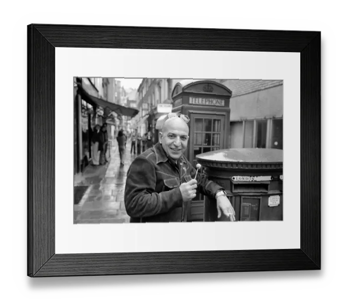 Framed Print : Actor: Telly Savalas (Kojack the Brooklyn cop on T. V. ) is in London for a few days to