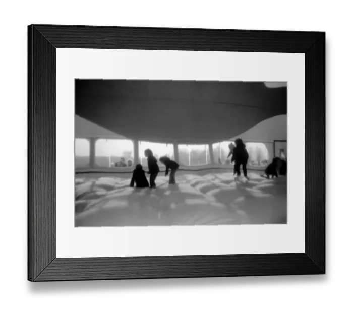 Framed Print : 100 Foot Balloon: Children leap about inside the Whale Balloon