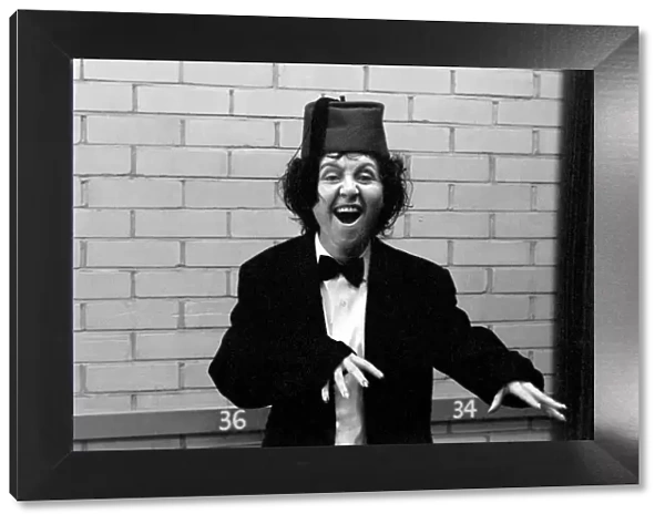 Lulu impersonating Tommy Cooper. January 1975 75-00588-003