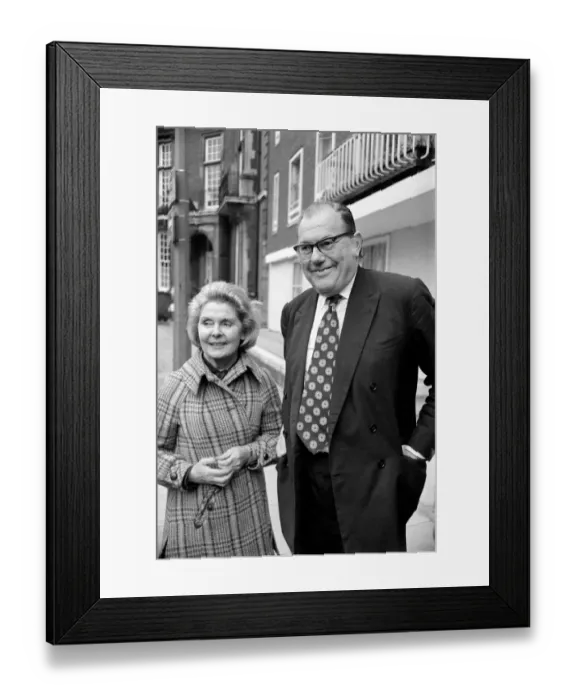 Framed Print : Reginald Maudling MP and wife. February 1975 75-00970