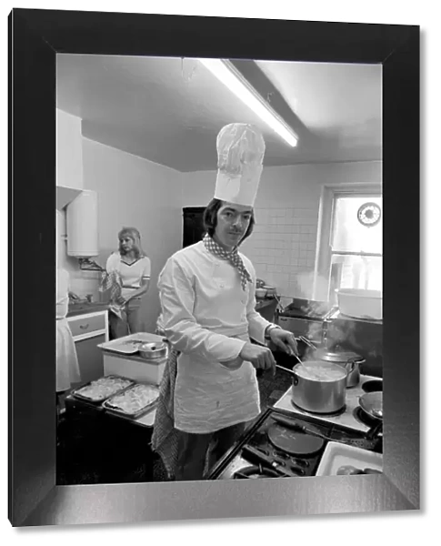 Cordon Bleu Chef Luis Huber pictured in the kitchen of his roadside Cafe '