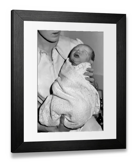 Framed Print : New Year babies at St. Teresas Wimbledon. A new baby boy for Maureen Framed Print : New Year babies at St. Teresas Wimbledon. A new baby boy for Maureen